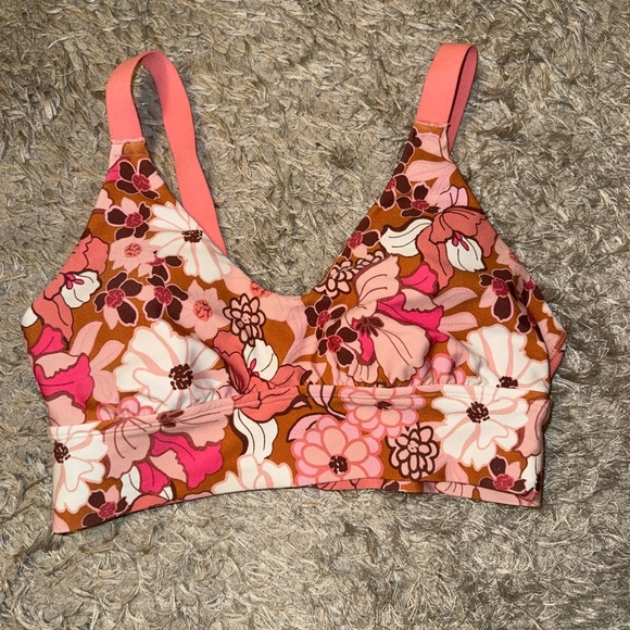 Aerie Pink Floral Sports Bra! - Picture 2 of 5
